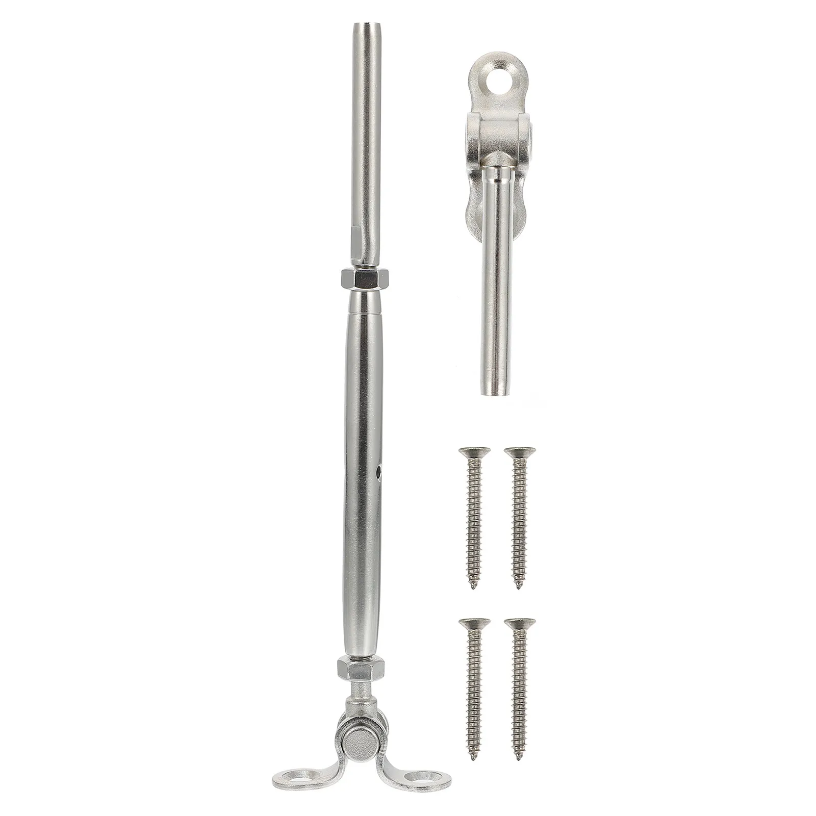 1 Set 3/16 Inch Stainless Steel Cable Railing Hardware Kit Adjustable Toggle Turnbuckle For Deck Stairs Garden Balcony