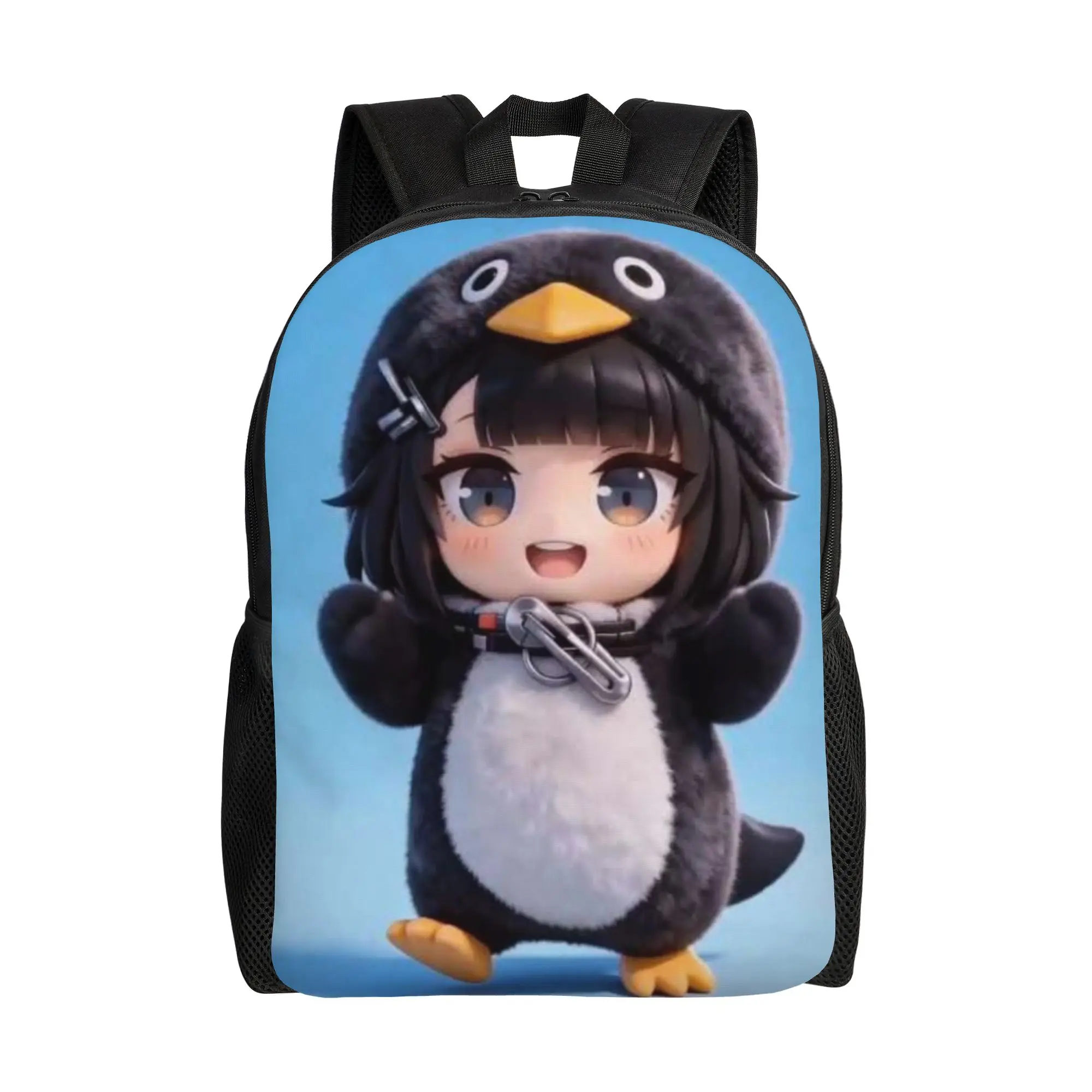 College Bag Back to school season GuGu GaGa Girl Penguin Doll Soft Kawaii Cartoon Character Portrait  Super Quality Backpack