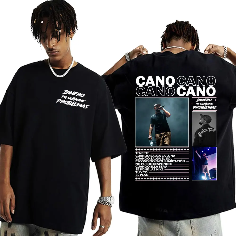 Camiseta de algodón de alta calidad para hombre, camiseta informal de moda Harajuku, camiseta de moda Harajuku, merchandising de la gira del nuevo álbum del rapero Cano Triana