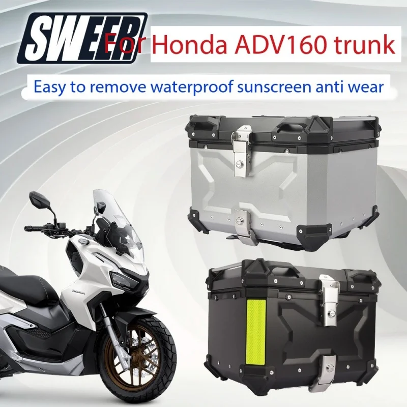 Suitable for HONDA ADV160 Motorcycle Trunk Helmet Box Aluminum Alloy Trunk Top Tail Rear Luggage Storage Tool Cases Lock