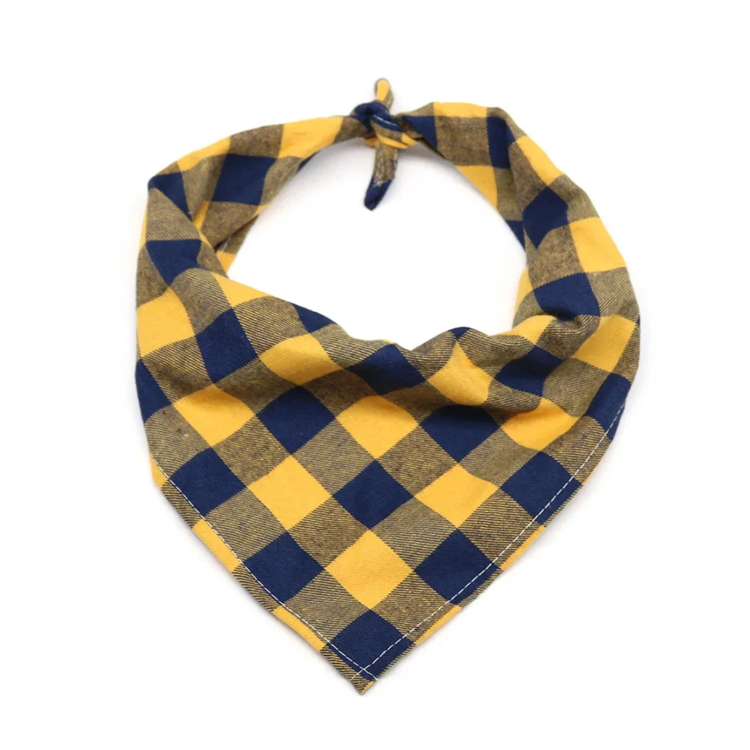 Get your furry friend the luxurious, stylish, and trendy Large Plaid Cotton Bandana Scarf for dogs with thick fur. This cozy acc