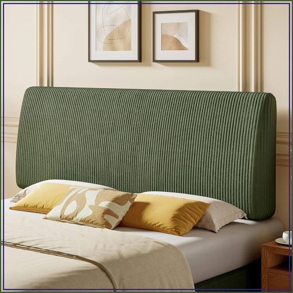Upholstered Headboard for King Bed, Height Adjustable Ergonomic, Easy Assemble, Sturdy, Olive Green