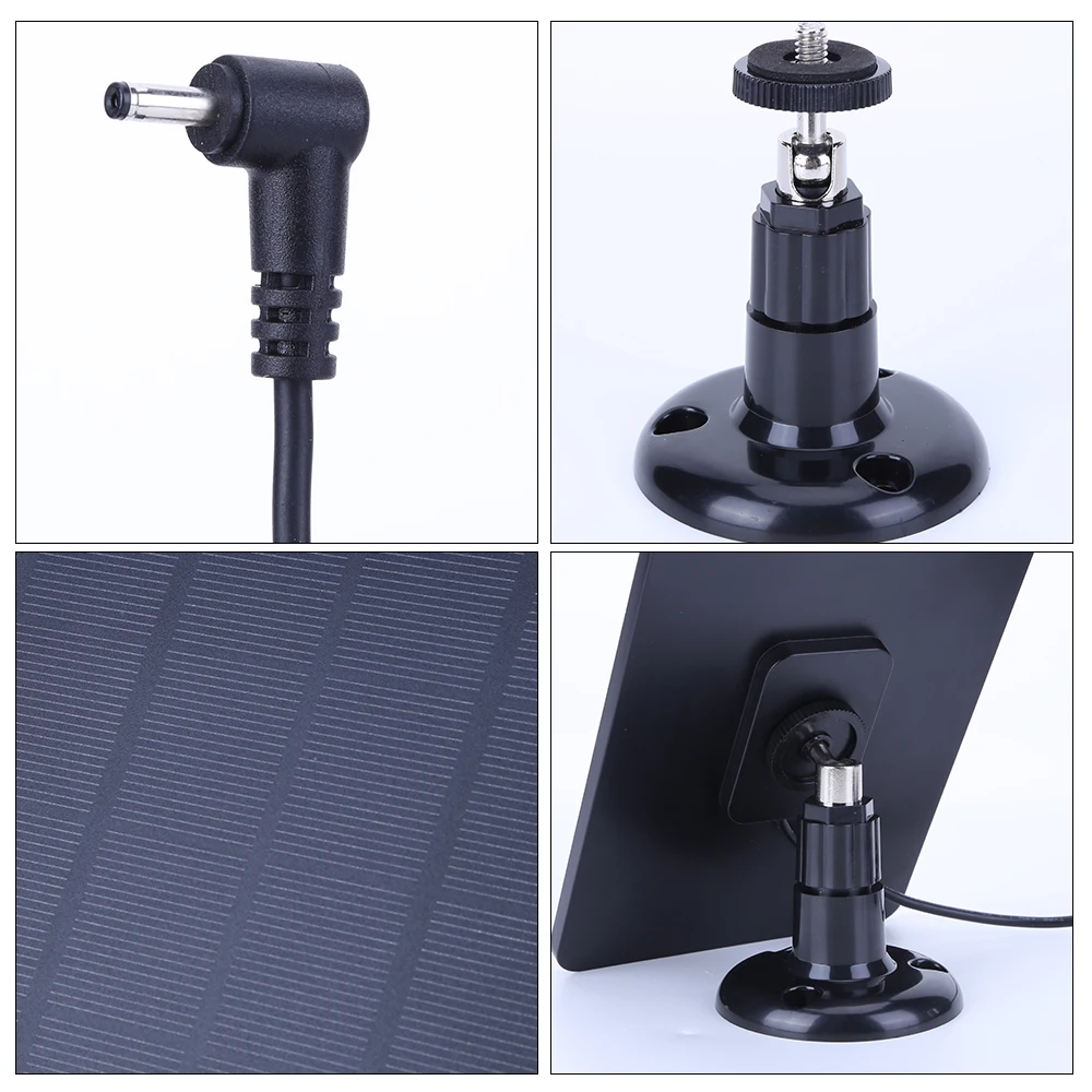 4W 5V Solar Charging Panel Waterproof Adjustable Wall Mount Bracket with 9.8FT Charging Cable for Ring Stick Up&Spotlight Cam