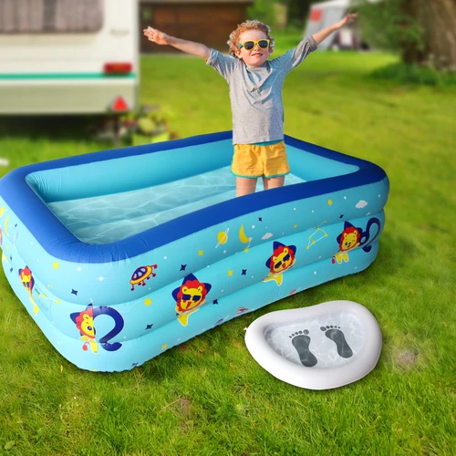 Imagen 2 del producto Lavabo inflable para baño de pies de piscina para playa para eliminar arena, bañera de remojo para baño de pies para escalera de entrada de piscina, pies limpios para piscina