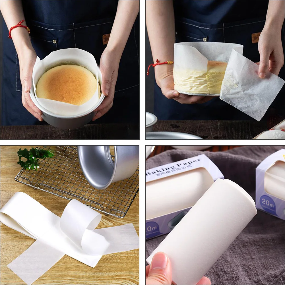 

2 Rolls Non stick Baking Paper Cake Pan Liner Wrapping Cookware Parchment Heat Resistant Oil Proof Water Proof