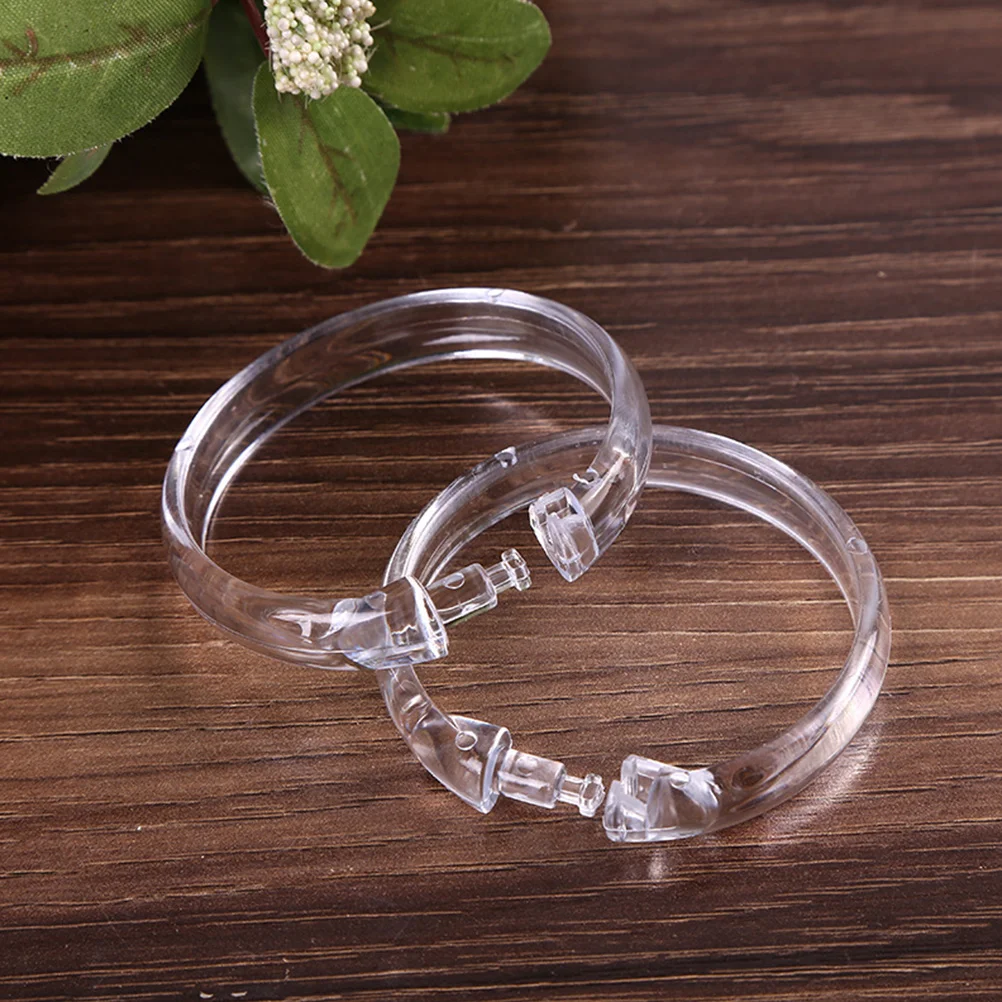 

24Pcs Shower Curtain Rings Sturdy Plastic Circular Rings Smooth Slide Shower Hooks for Bathroom Curtains Curtain Ring