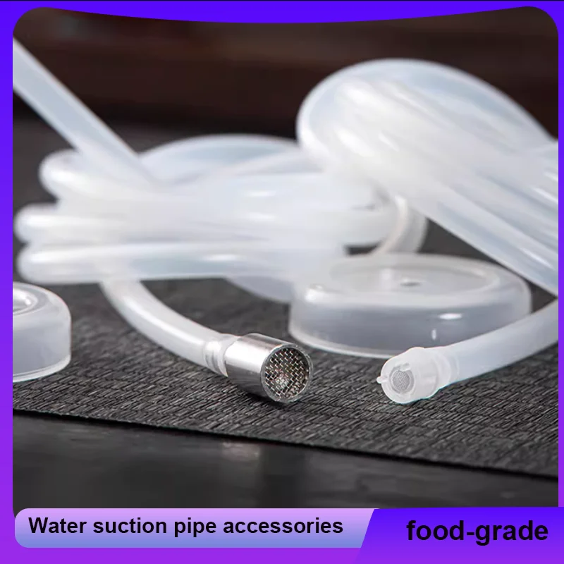 Flexible Silicone Tube 6mm x 9mm Automatic Suction Water Hose Universal Food Grade Inlet Pipe Water Dispenser Accessories 1 Set