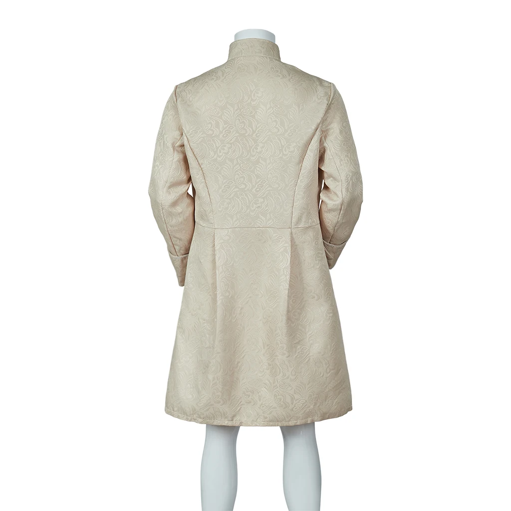 Men's Gothic Steampunk Stand Collar Tailcoat Victorian Jacquard Jacket Medieval Pirate Coat Edwardian Gentleman Costume