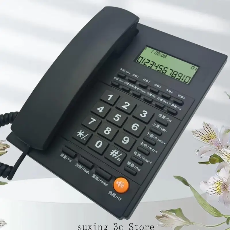 E8BE Landline الهاتف المحول عبر الهاتف Callerid إنذار للمنزل/الفندق/المكتب ثابت #5
