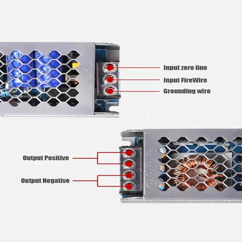 12 Volt 24V DC Switch Power Supplies Dust and Moisture Resistant AC 110V 220V to 12V 24 Volt Transformer 60W 100W 200W 300W SMPS