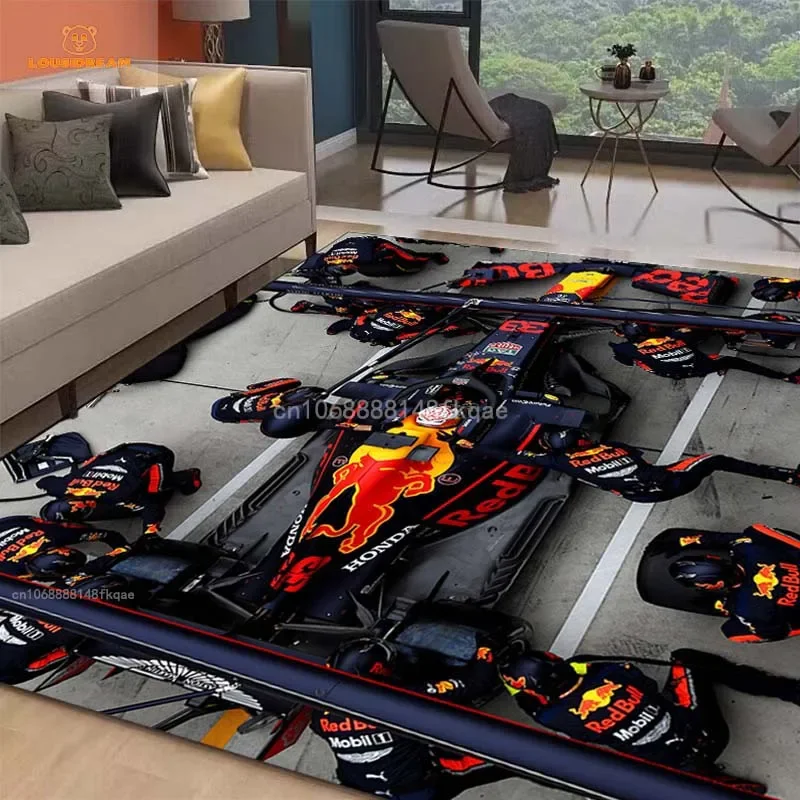 Racing Car Pattern Artwork Rug Bedroom Living Room Cool F1 Carpet for Kitchen Floor Mats Home Decor Non-Slip Floor Pad Rugs