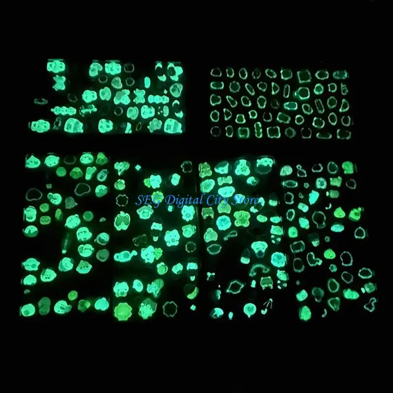 U75B NightGlowing Embossed Sticker for Craft Journal Planner Photo Album Scrapbooking