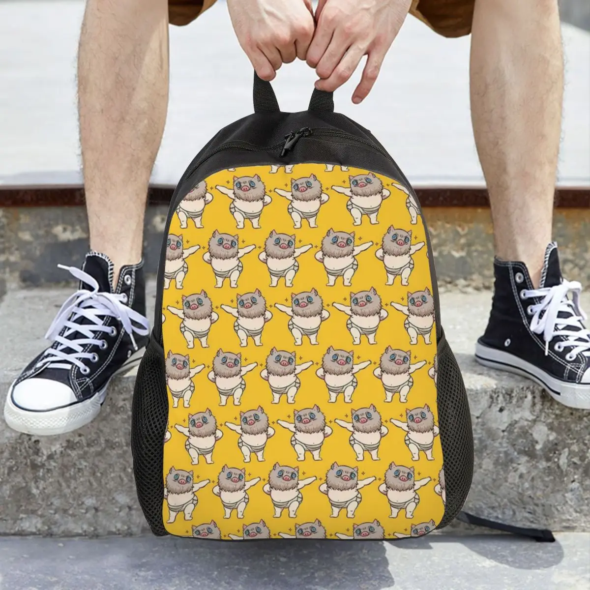 

Inosuke Hashibira Demon Slayer милый рюкзак для мужчин и женщин крутой студенческий деловой рюкзак для ноутбука, компьютера, холщовые сумки, прочный