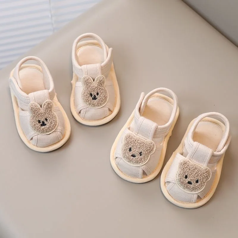 Cute Baby Shoes Cartoon Bear sandali Casual 0-18M ragazzi e ragazze scarpe primo passo suola morbida leggera