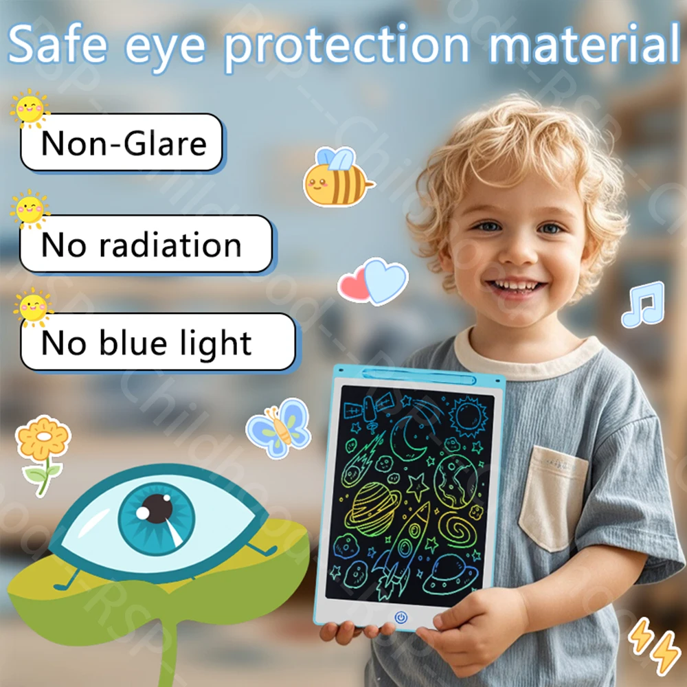 แท็บเล็ตวาดรูป LCD ขนาด 8.5 นิ้ว / 10 นิ้ว / 12 นิ้ว สำหรับเด็ก ของเล่นเสริมพัฒนาการแบบมอนเตสซอรี่ กระดานวาดภาพวิเศษ ของขวัญวันเกิด/คริสต์มาส