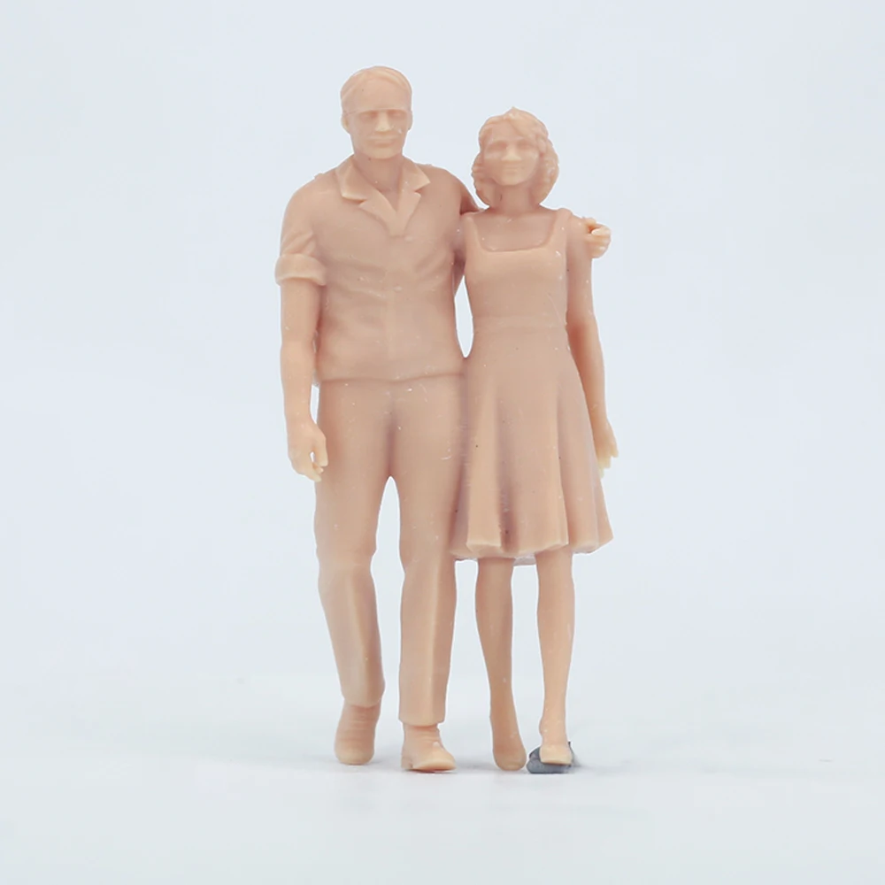 1/64 Figure Couple Shopping1:43 1/35 Boyfriend And Girlfriend Dating Model Miniature Need To Be Colored By Yourself