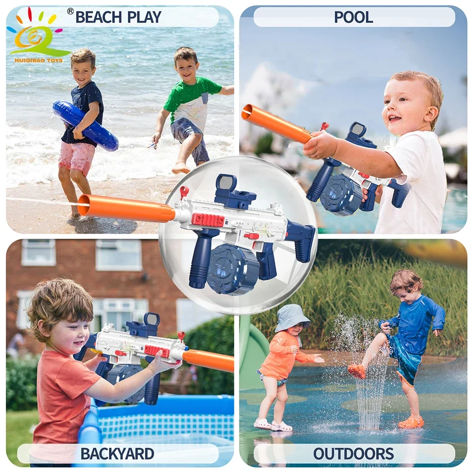 M416 M1911 Uzi Space Electric Water Gun Toys Summer Outdoor Beach Firing Pistol Shooting Game Toy for Children Adults Boys Gifts