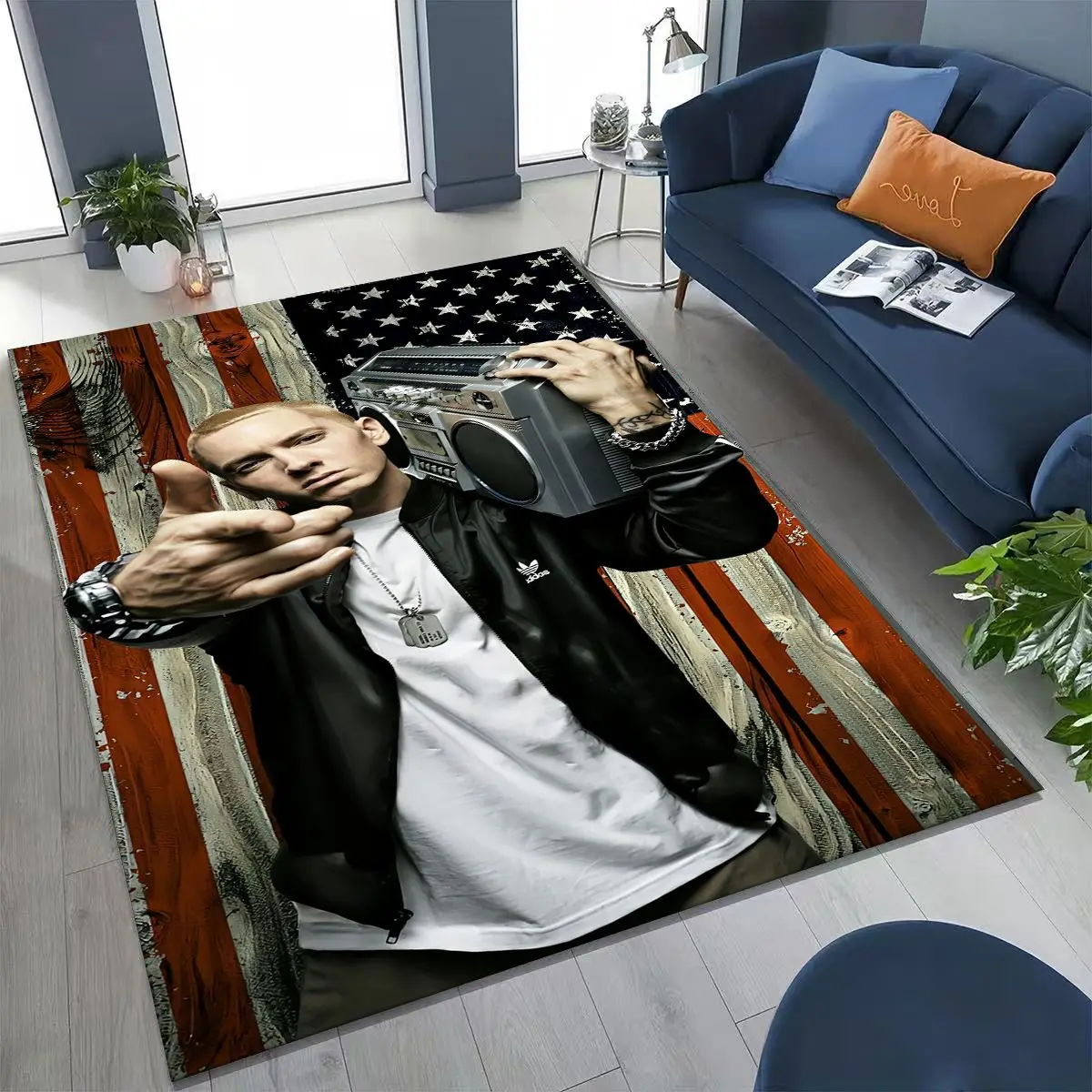 

Tupac 2pac Rapper Eminem Hip Hop Rap God Art Carpet Rug for Bedroom Living Room Sofa Home Doormat Decor, Kids Non-slip Floor Mat