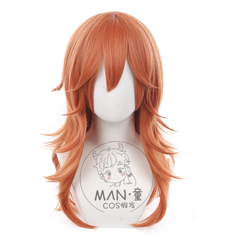 Motosserra homem anjo diabo cosplay peruca longo ondulado em camadas de cabelo espetado presente de halloween