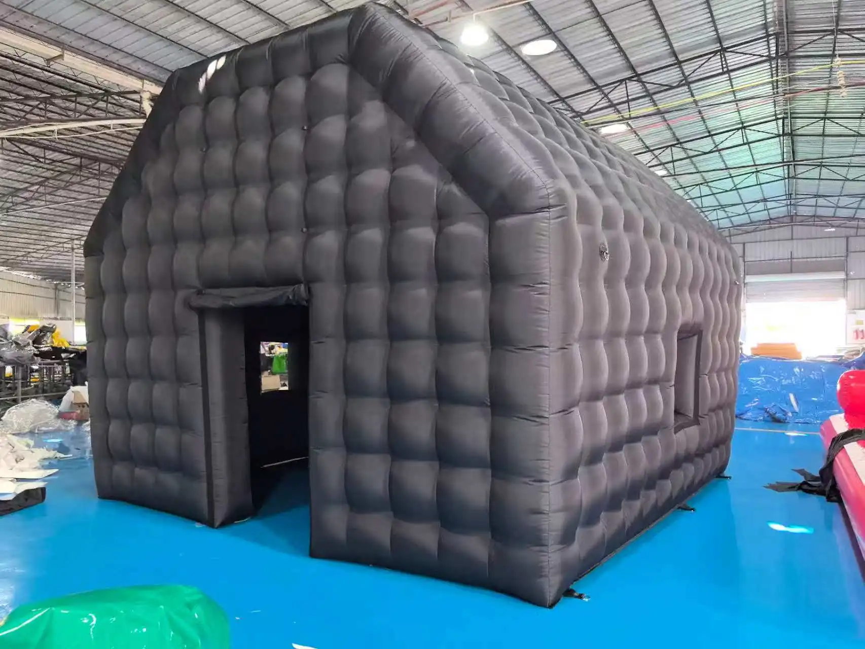 Schwarz Oxford Tuch Tragbare Hinterhof Party Aufblasbare Nachtclub LED Disco Licht Outdoor Aufblasbare Haus Zelt