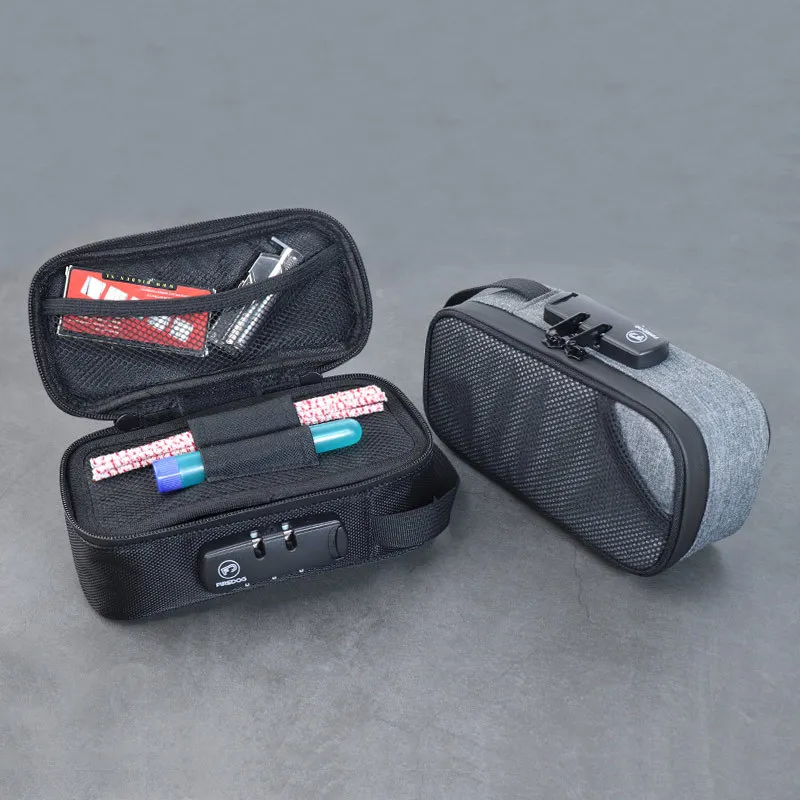 Cigarette Smoking Stash Bag Case Cigarette Tobacco Pouch Bag Combination Lock Tobacco Grinder Container Tobacco Pipe Storage Bag