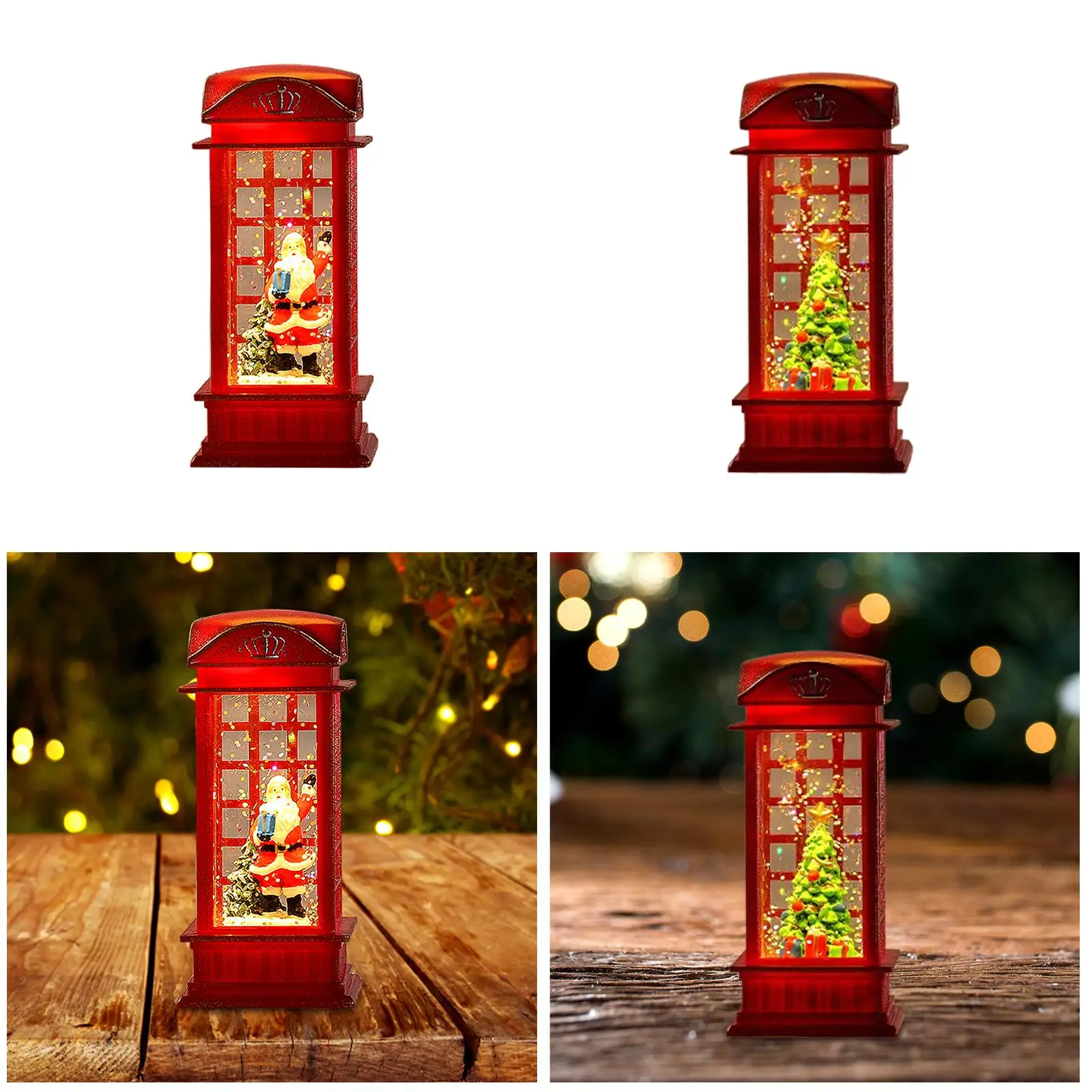 Christmas Snow Globe Lantern Luminous Snow Globe for Bedroom Indoor Wedding