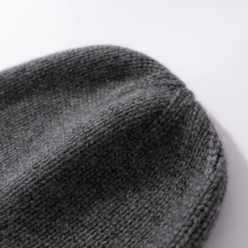 MERRILAMB Hohe Qualität Reinem Kaschmir frauen Winter Dicke Gestrickte Hut Im Freien Weiche Warme Ohrenschützer Aviator Caps Weibliche Bomber Hüte – Detail 15