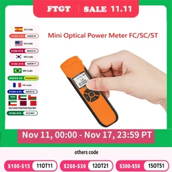 Optical Power Meter G10 High Precision Rechargeable Battery FTTH Fiber Optic Power Meter With Flash Light OPM FC/SC/ST