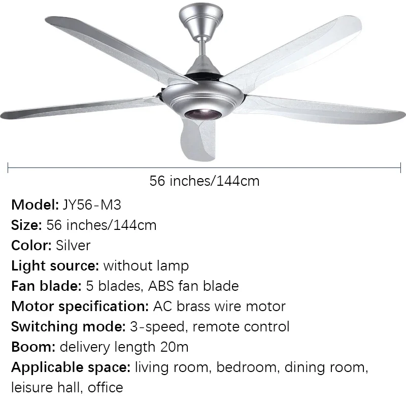 AOSONG Nordic Without lights Ceiling Fan Modern Minima lism Living Room Bedroom Study Cafe Hotel