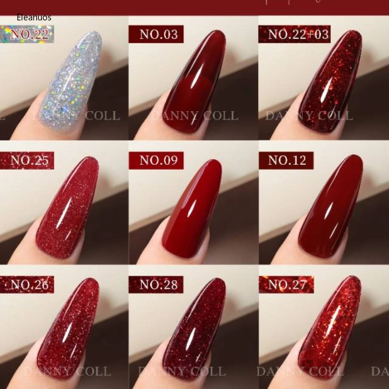 Dannycoll TPO/HEMA/TMPTA gratuit 30 pièces automne hiver marron rouge Gel vernis à ongles ensemble avec carte de couleur coréen tremper UV LED Gel 15ml