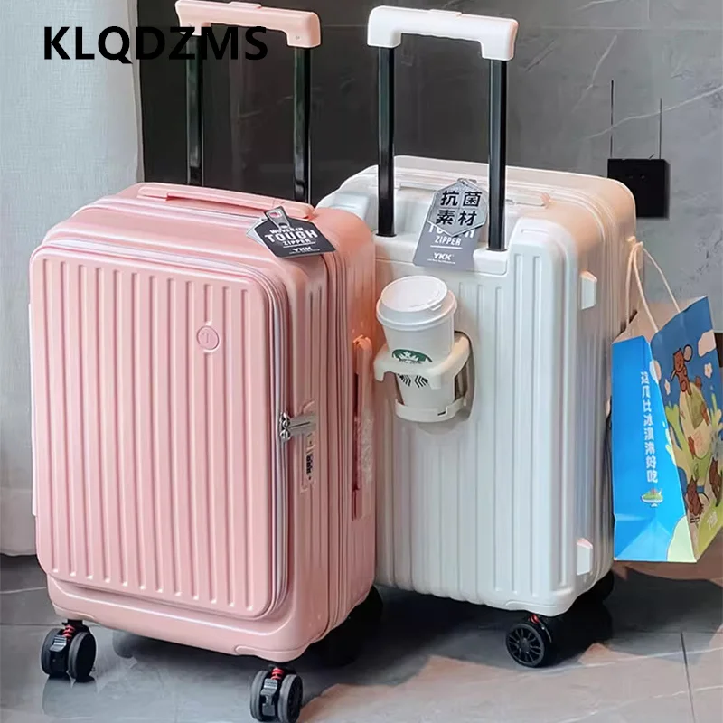 KLQDZMS Hochwertiger Koffer 20"22"24"26"28"30"32 Zoll Große Kapazität Trolley PC Boarding Box Herren Side Opening Gepäck
