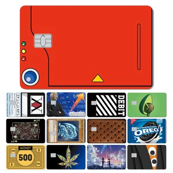 1pc watemelon caçador de moedas de ouro anime dos desenhos animados sorriso fosco capa frontal adesivo filme pele para metro cartão de crédito de débito