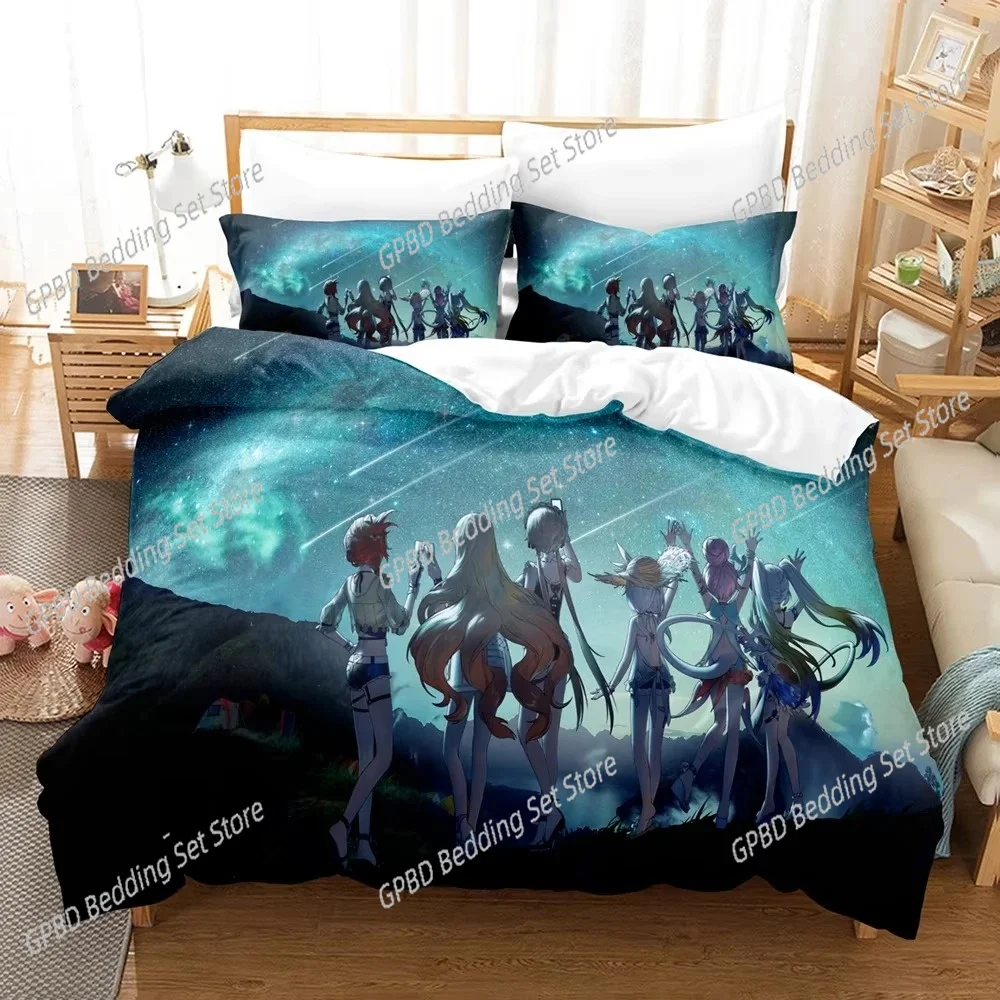 

New Anime Honkai Impact Bedding Set Single Twin Double Queen King Cal King Size Bed Linen Set