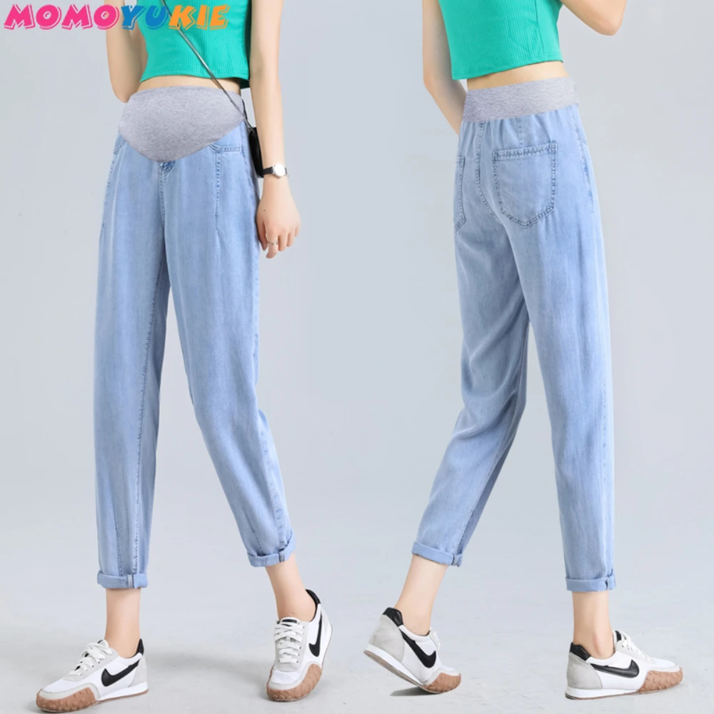 maternity pants clothing Pregnant woman pregnancy clothes slim harem jeans grossesse women embarazada femme enceinte trousers