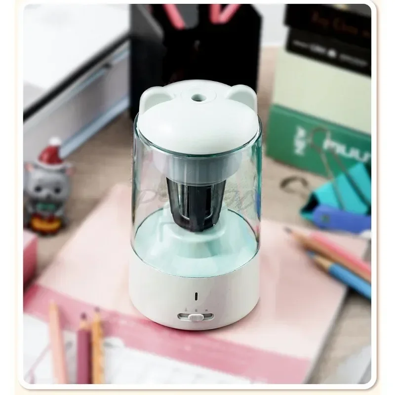 Electric Pencil Sharpener Student Portable Quick Sharpener Suitable for 6.5mm-8mm Wooden Pencils in School Offices