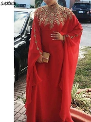 New Beautiful African Caftan Dubai Moroccan Long Sleeve Wedding Abaya Muslim Party Evening Dress Women Formal Customized Dress