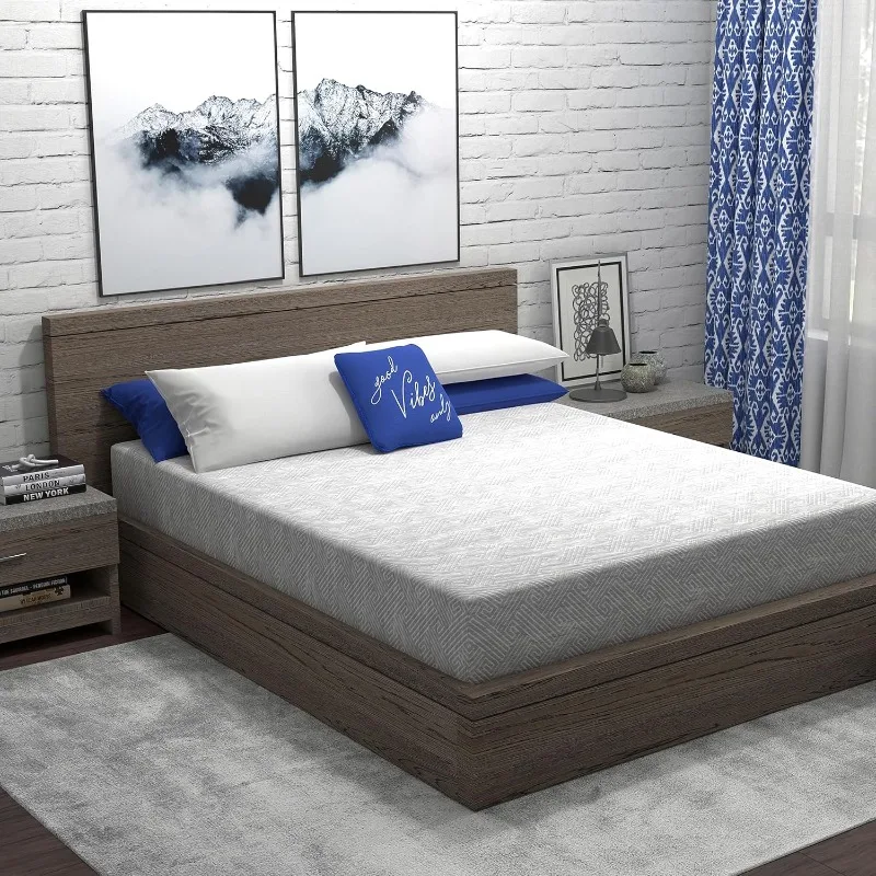

Heather Grey Gel Memory Foam Mattress, CertiPUR-US and Oeko-TEX Certifed Bed-in-a-Box in Ultra Small Package, 10-Inch, Full