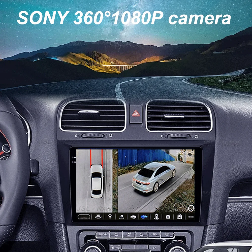 راديو سيارة أندرويد 15 لسيارة Volkswagen VW Golf 6 MK6 GTI 2008-2016 لاسلكي Carplay راديو تلقائي للسيارة الوسائط المتعددة 4G DSP 2 Din