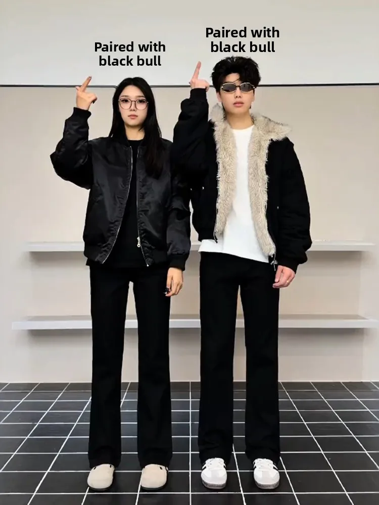 

Джинсы GSS Lab Thiened Fce Lined Bell Bot, мужские, зауженные, в американском стиле High Street, прямые, молодежный тренд