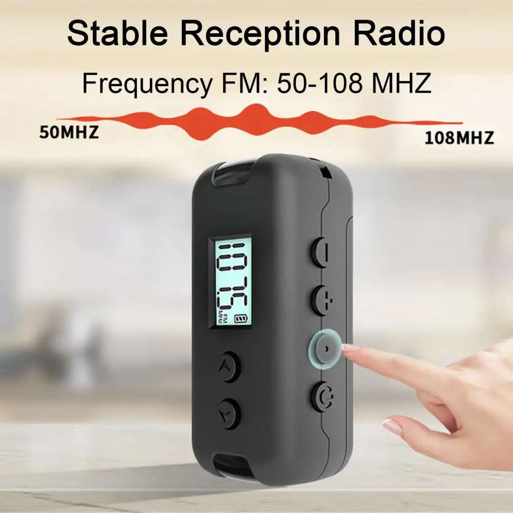 Portable FM Radio With DSP Chip Clear Reception Noise-Free HiFi Sound Strong Signal High-performance Radio With Earphone Jack