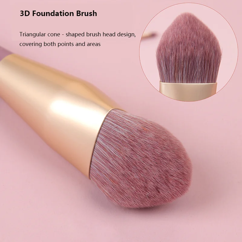 9本木製ハンドルメイクブラシセット - パウダーファンデーションアイシャドウエッセンシャルブラシキット、プロフェッショナルトラベルコスメティックツール