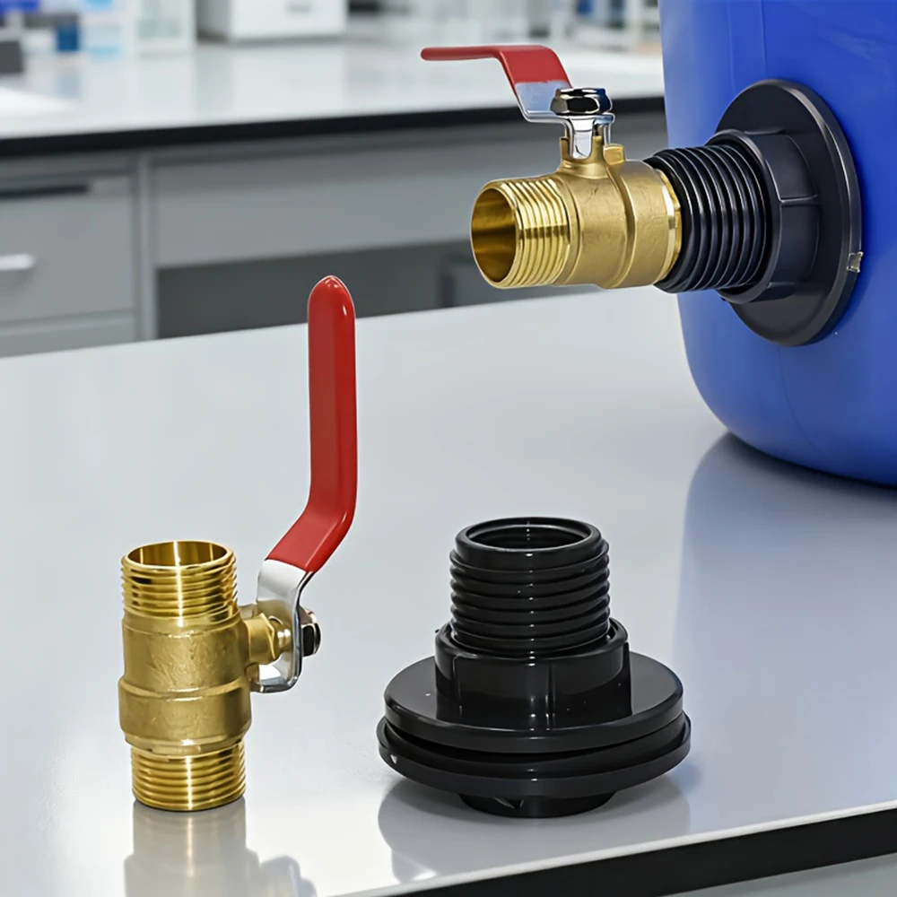 Car wash water gun hose water connector copper valve water tank adapter plastic flange 1/2'' copper thread