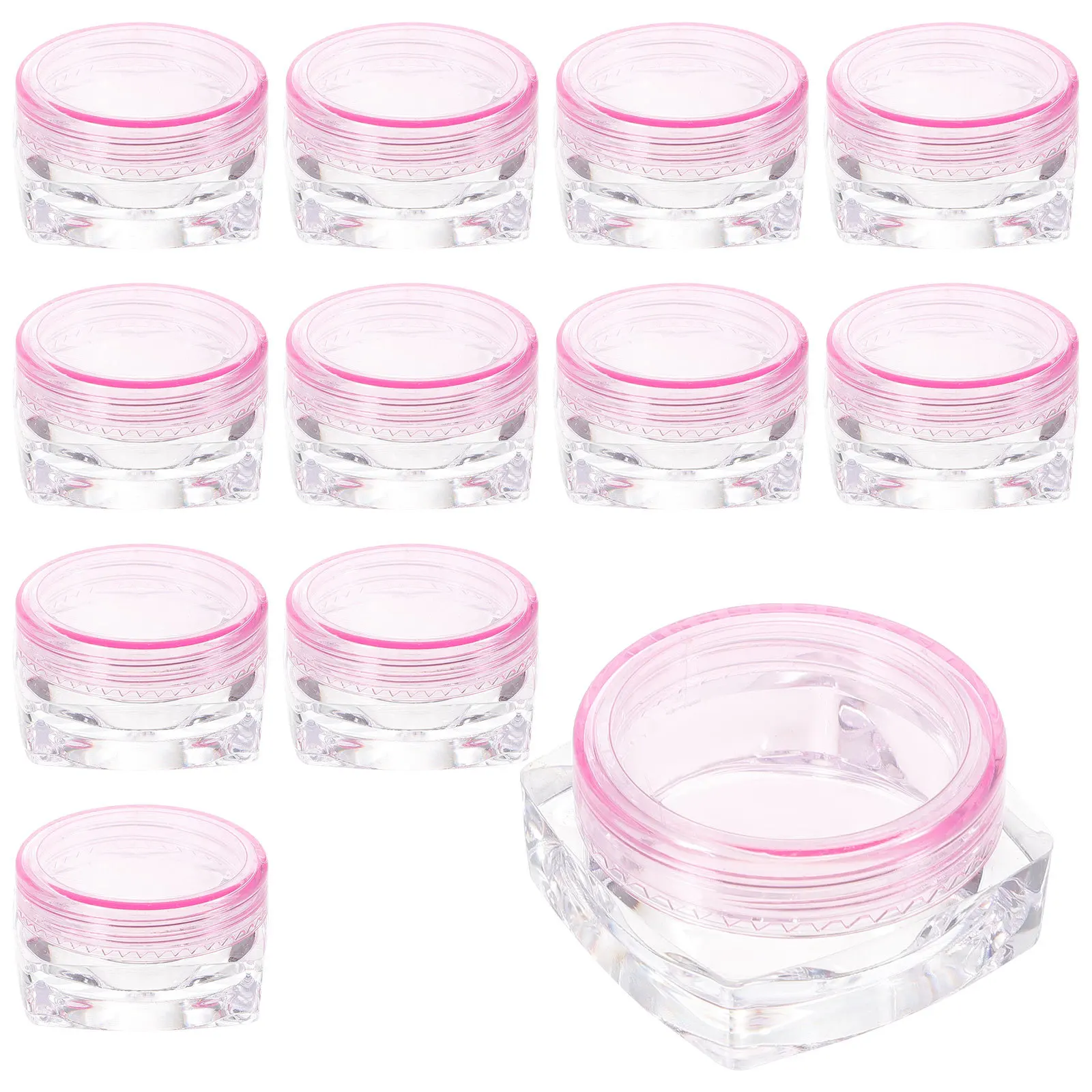 12個のトラベルサイズの空の瓶、軽量のフェイスクリームローション容器、優れた気密性の旅行用クリームジャー