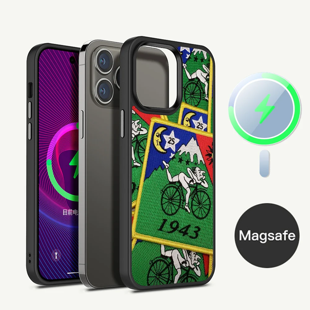 LSD - Albert - Bicycle Day Phone Case Magnetic Case For iPhone 16 14 13 12 11 15 Pro Max Plus For Magsafe Wireless Charge Cover