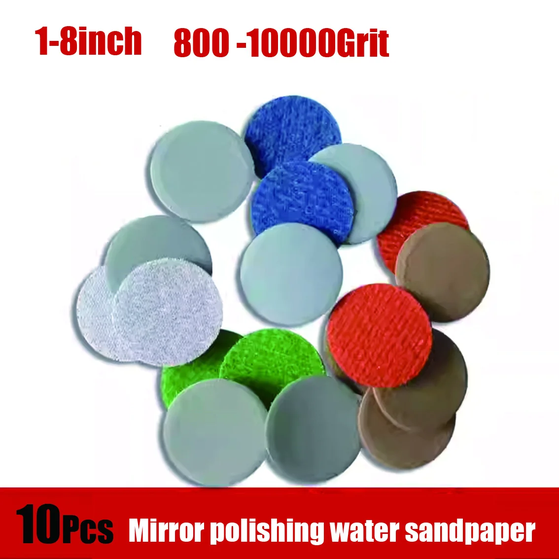 

10Pcs Polishing Waterproof Sand Disc With WetGrit Sandpaper For Grinding And Polishing Automobiles Wooden Products Metals Simple