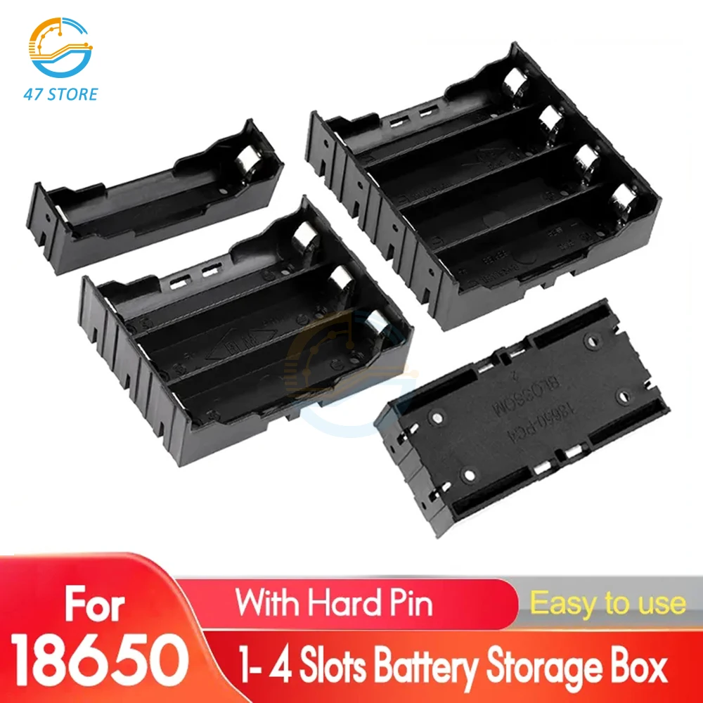 18650 Battery Charger Case 1/2/3/4 Slot Batteries Container Box Mini Battery Holder Storage Power Bank Case DIY Battery Case