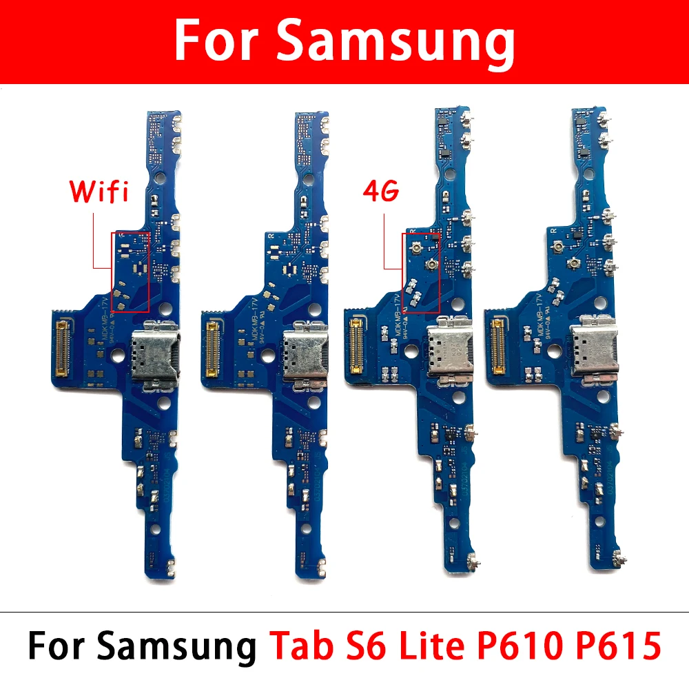 테스트 완료 충전기 보드 PCB 플렉스, 삼성 탭 S6 라이트 P610 P615 USB 포트 커넥터, 도크 충전 리본 케이블