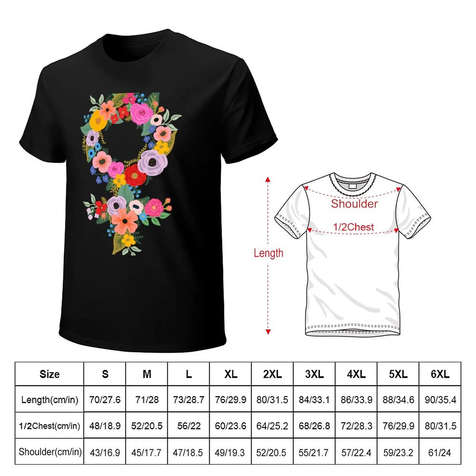 Floral Feminist - The Peach Fuzz Sticker T-Shirt Basic Lightweight Short Sleeve Tee