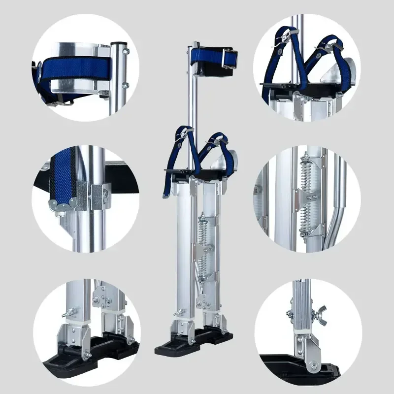 อลูมิเนียม Stilt Climber พร้อมเท้าสตูลม้าแบบปรับได้และมัลติฟังก์ชั่น, บันไดตกแต่งแบบเคลื่อนย้ายได้ในร่ม