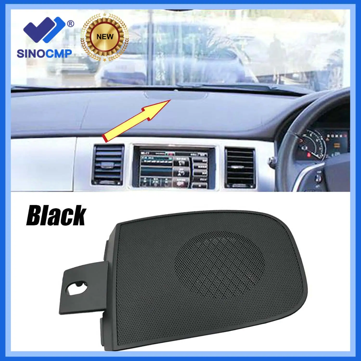 Black Instrument Speaker Cover Dashboard Top For Jaguar XF 2008-2015 C2Z1835LEG Speaker Cover Professional Interior Accessories